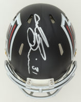 Justin Simmons Signed Atlanta Speed Mini Football Helmet (PIA)