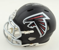 Justin Simmons Signed Atlanta Speed Mini Football Helmet (PIA)