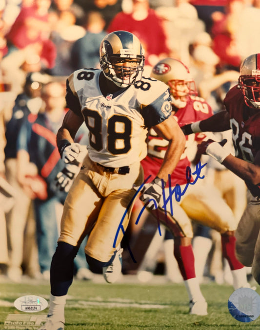 Torry Holt Los Angeles Autographed Photo 8x10 JSA